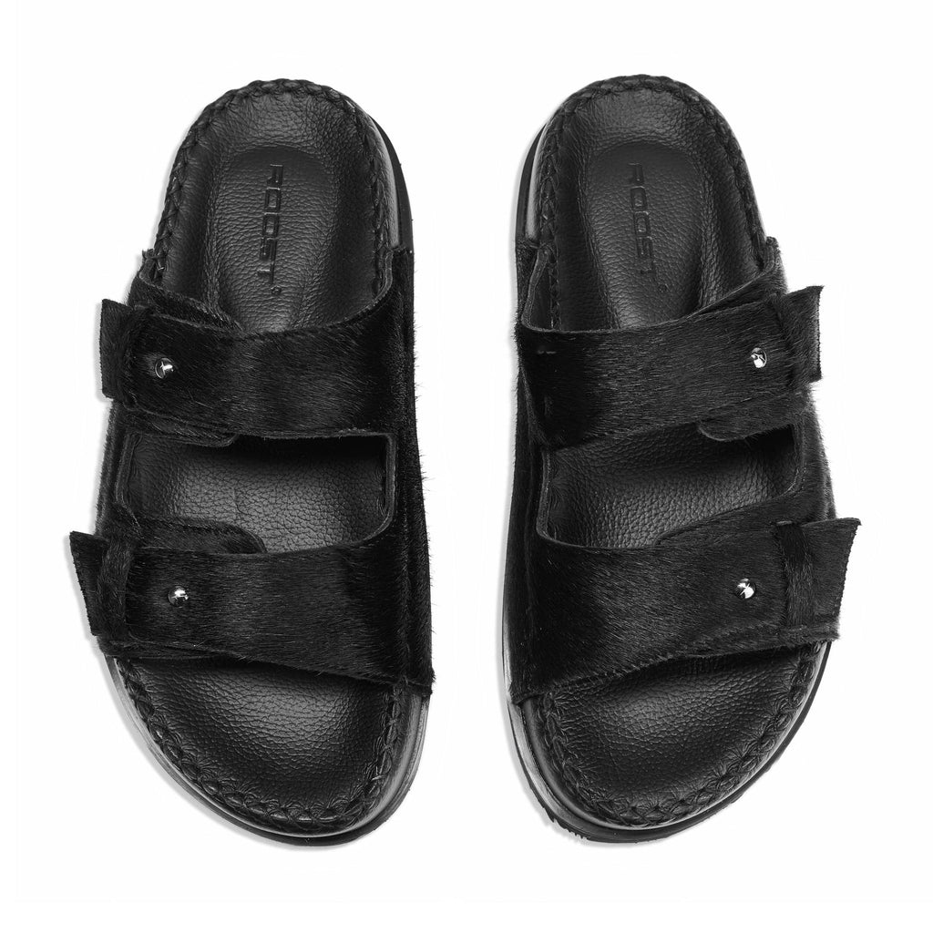 TWO-STRAP SANDALS - BLACK