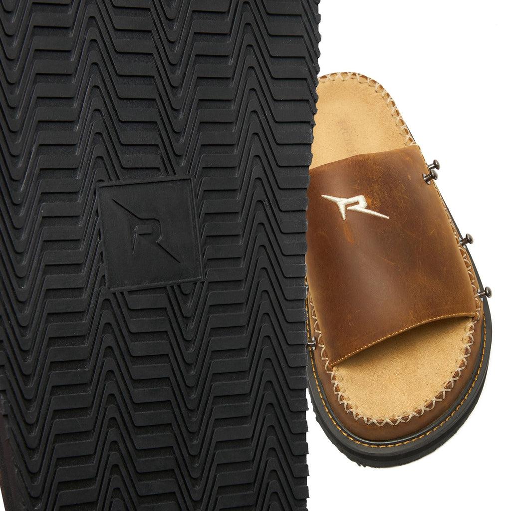 LEATHER SANDALS - BROWN LEATHER