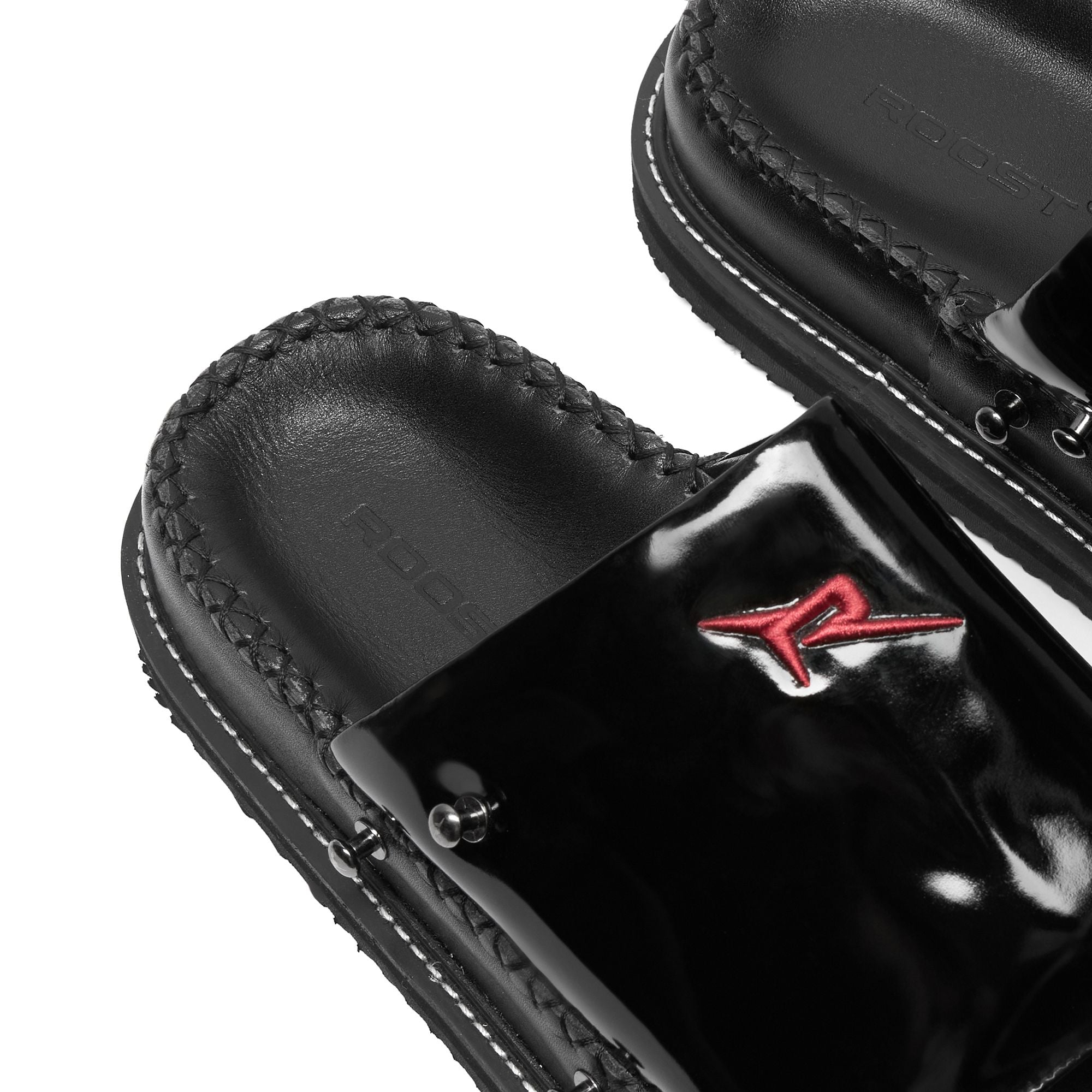 LEATHER SANDALS REPLACEMENT LEATHER - BLACK LEATHER