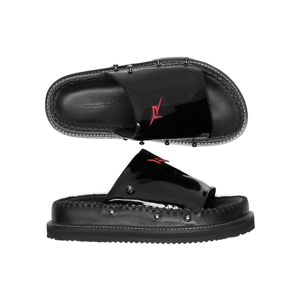 LEATHER SANDALS REPLACEMENT LEATHER - BLACK LEATHER