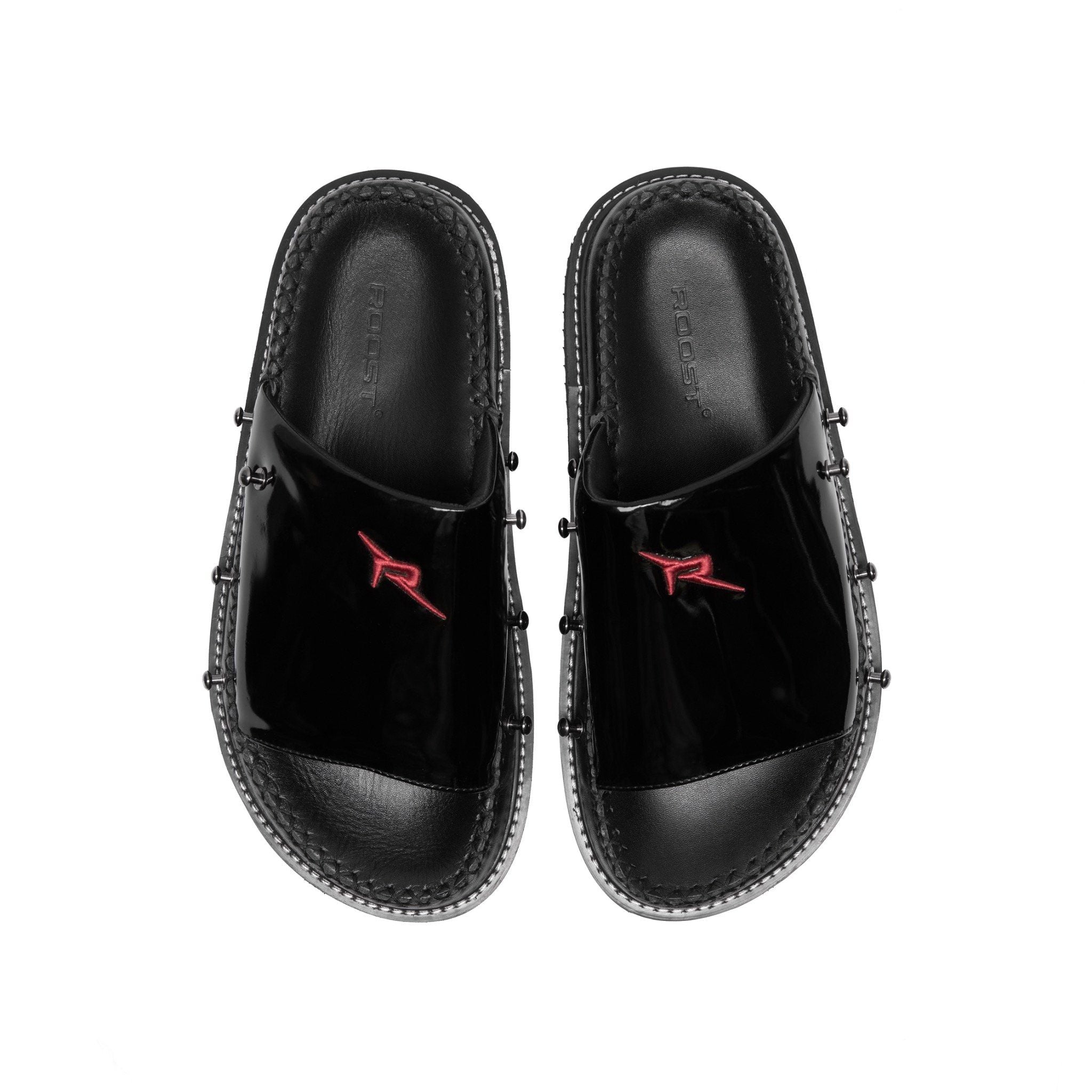 LEATHER SANDALS REPLACEMENT LEATHER - BLACK LEATHER