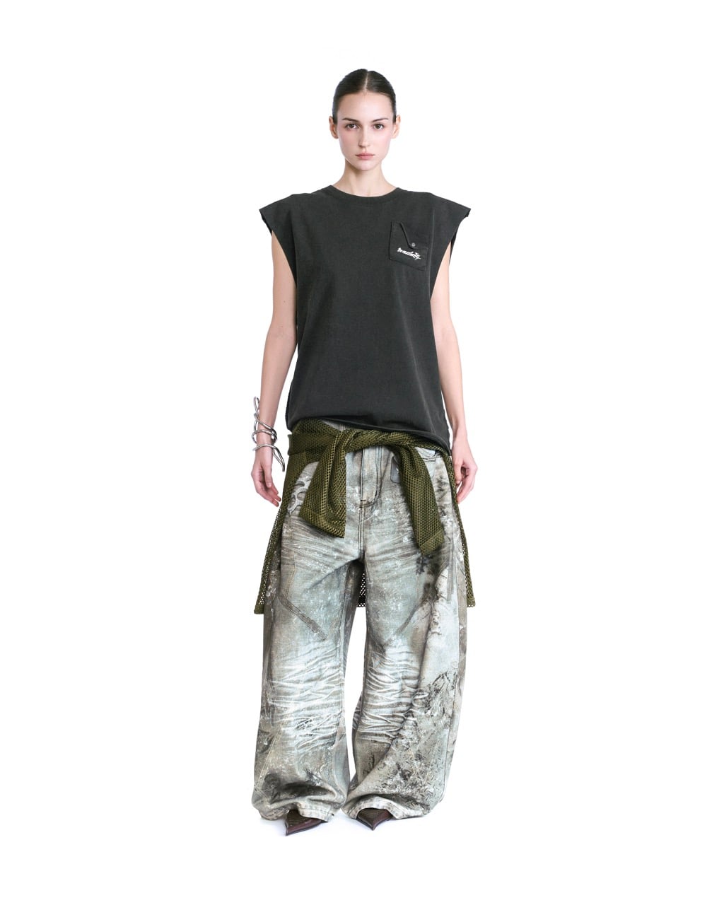 STONEWASH TANK - BLACK