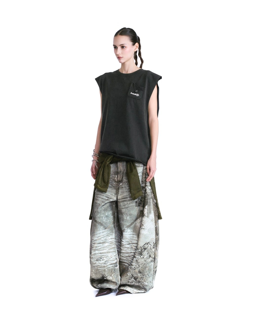 STONEWASH TANK - BLACK