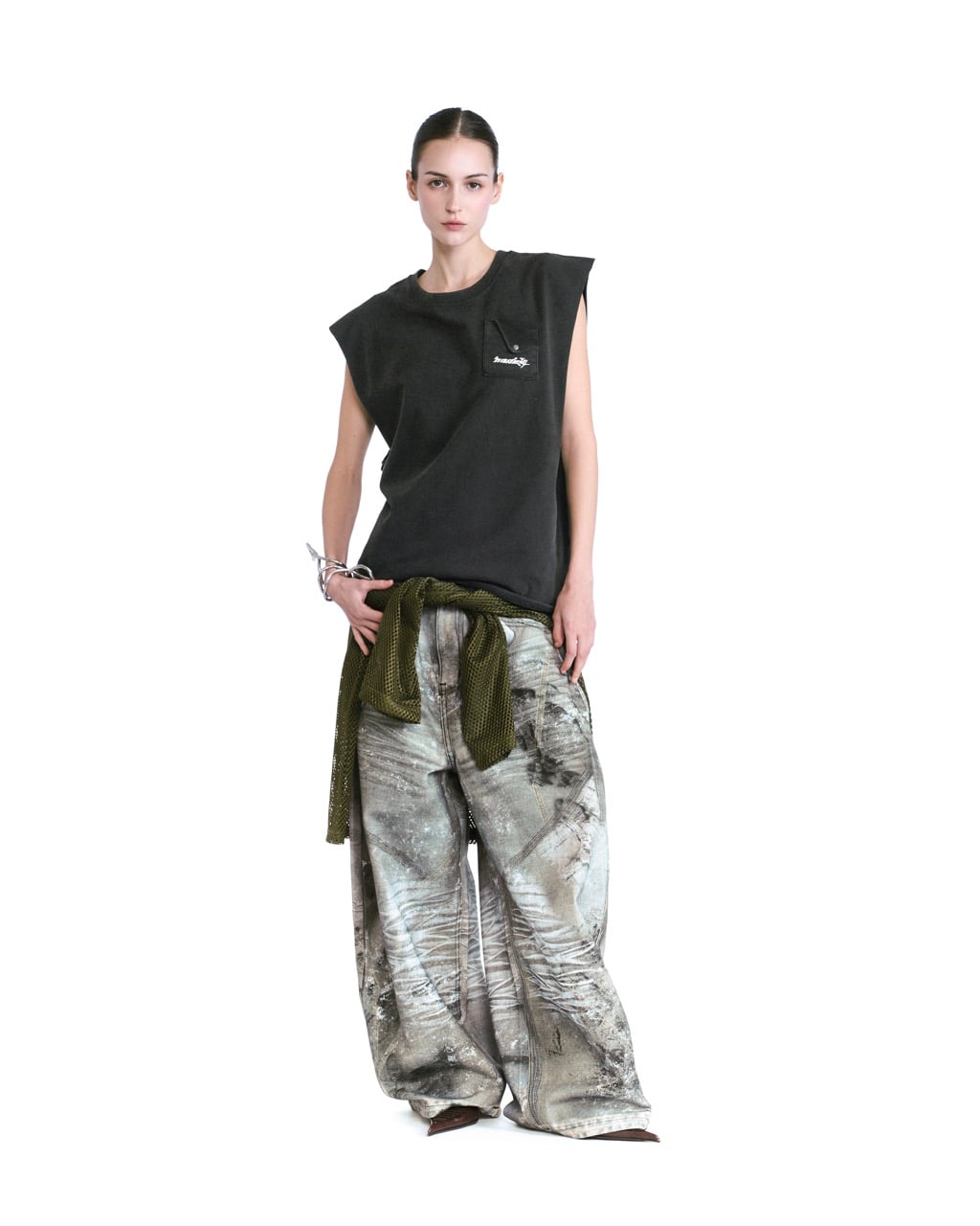 STONEWASH TANK - BLACK