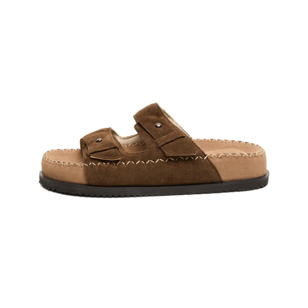 TWO-STRAP SANDALS - VELVET BROWN