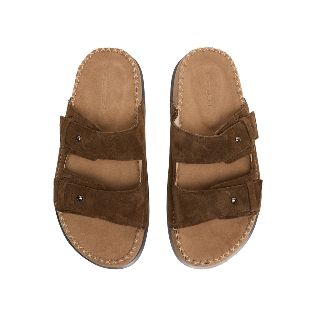 TWO-STRAP SANDALS - VELVET BROWN