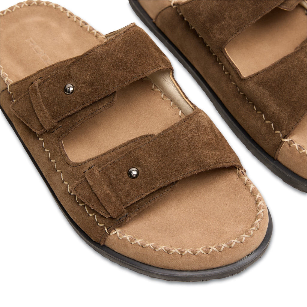 TWO-STRAP SANDALS - VELVET BROWN