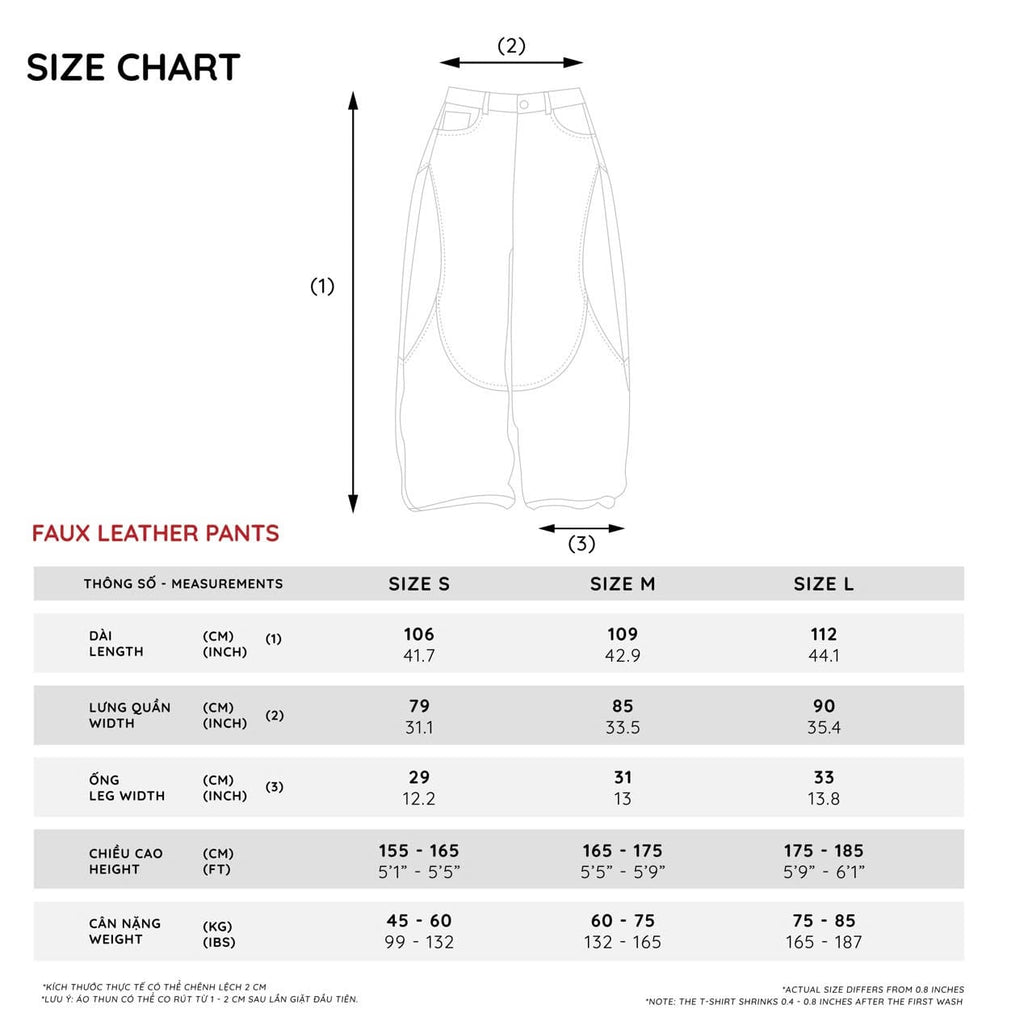 FAUX LEATHER COATED WIDE-LED JEANS