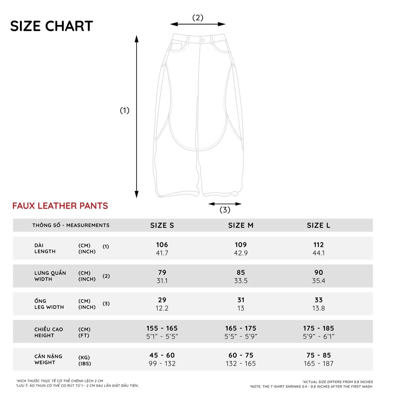 FAUX LEATHER COATED WIDE-LED JEANS