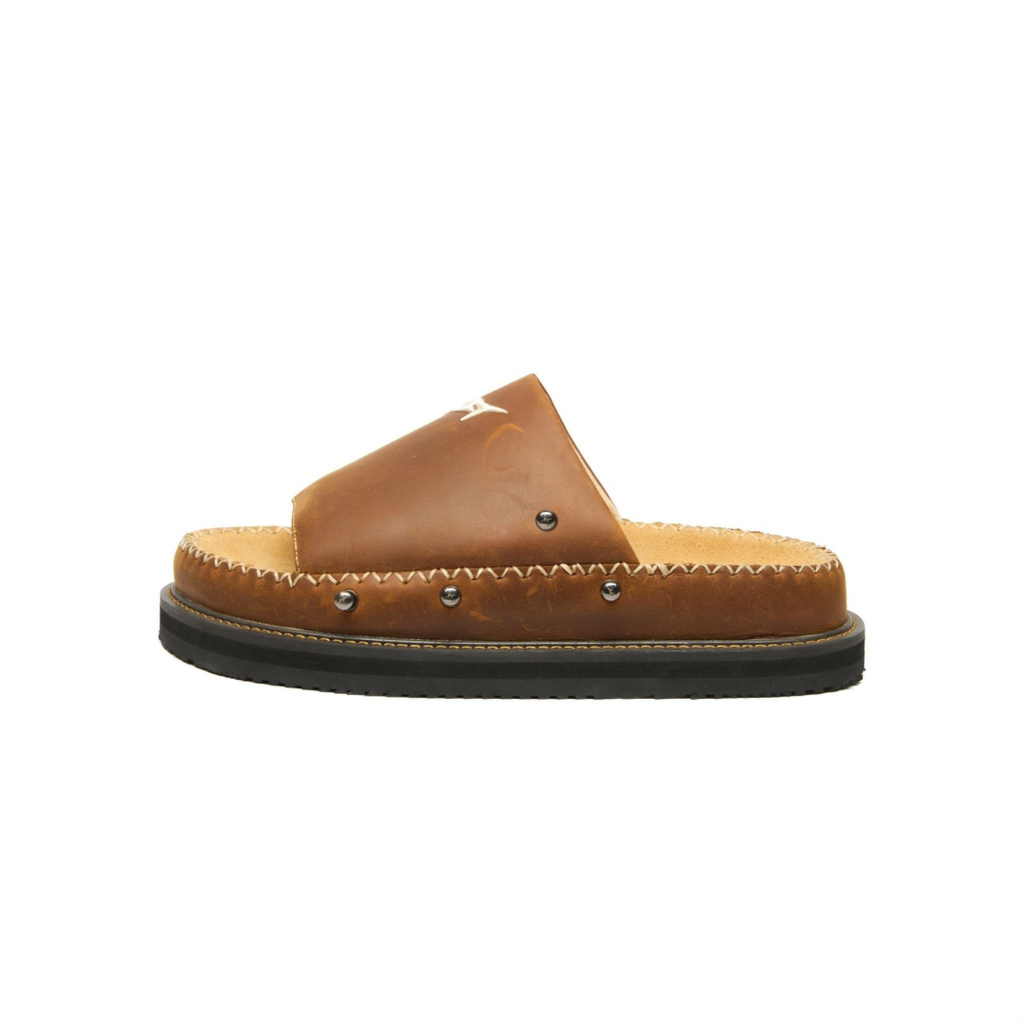 LEATHER SANDALS - BROWN LEATHER
