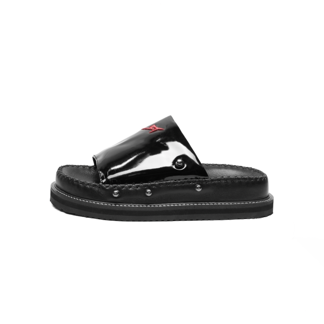 LEATHER SANDALS REPLACEMENT LEATHER - BLACK LEATHER